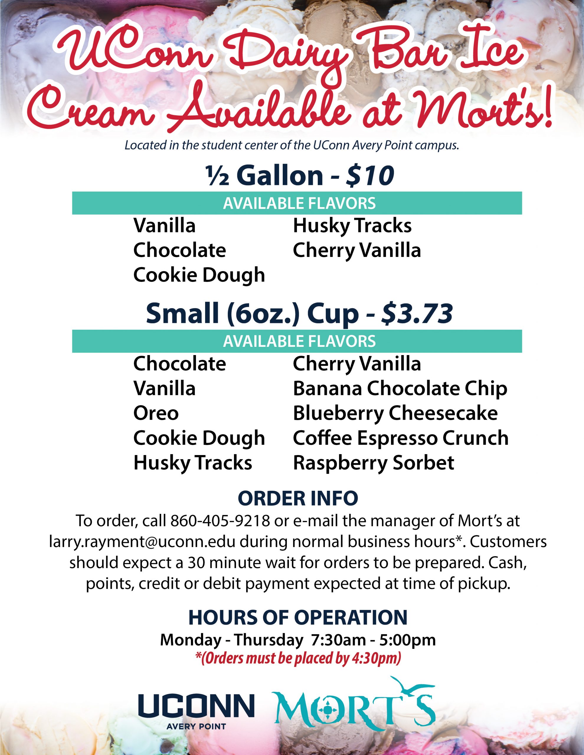 Mort's Cafe at Avery Point to Offer Dairy Bar Ice Cream for Campus & Local Community Dining