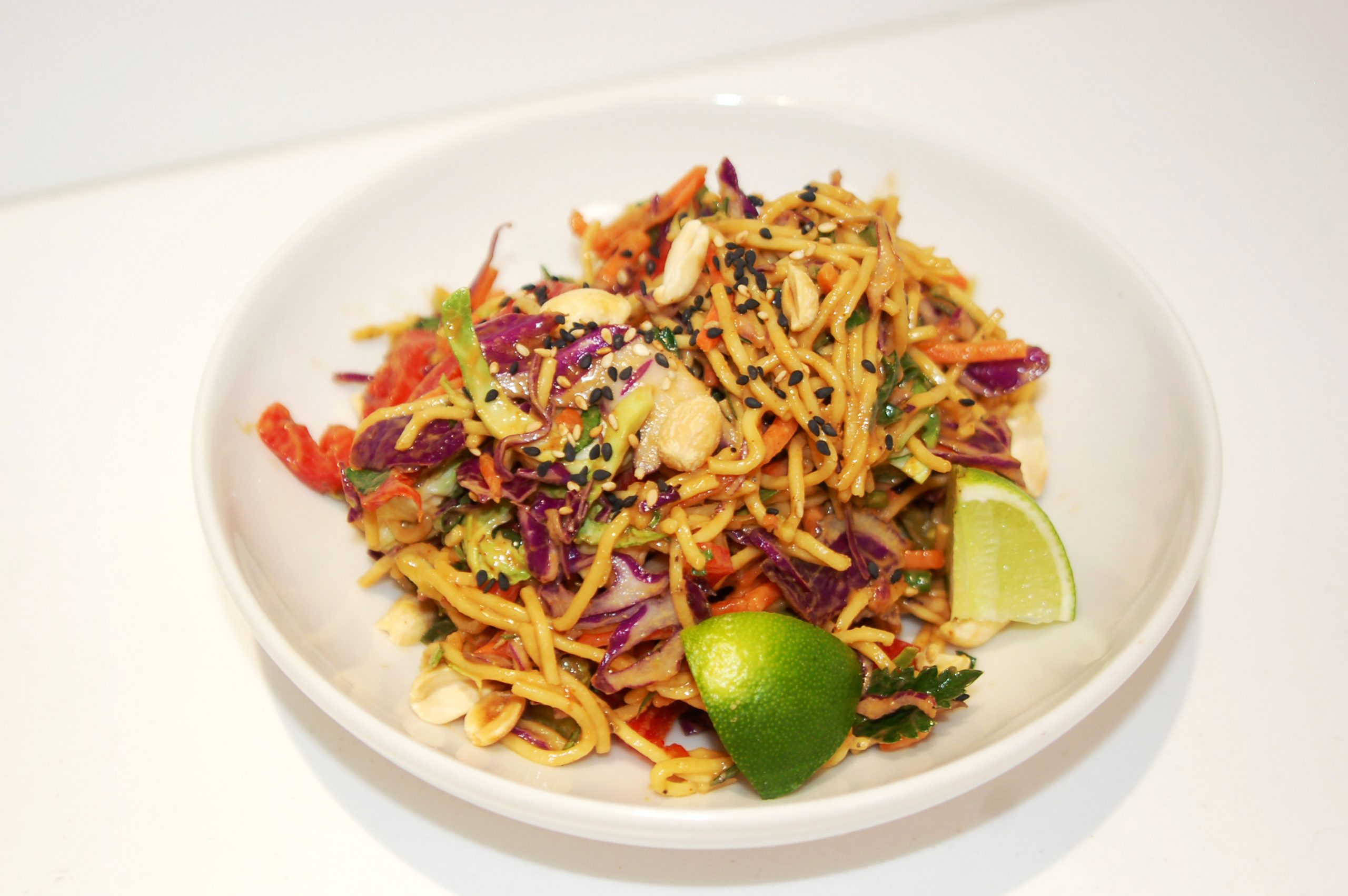 Spicy Sesame Peanut Noodle Salad