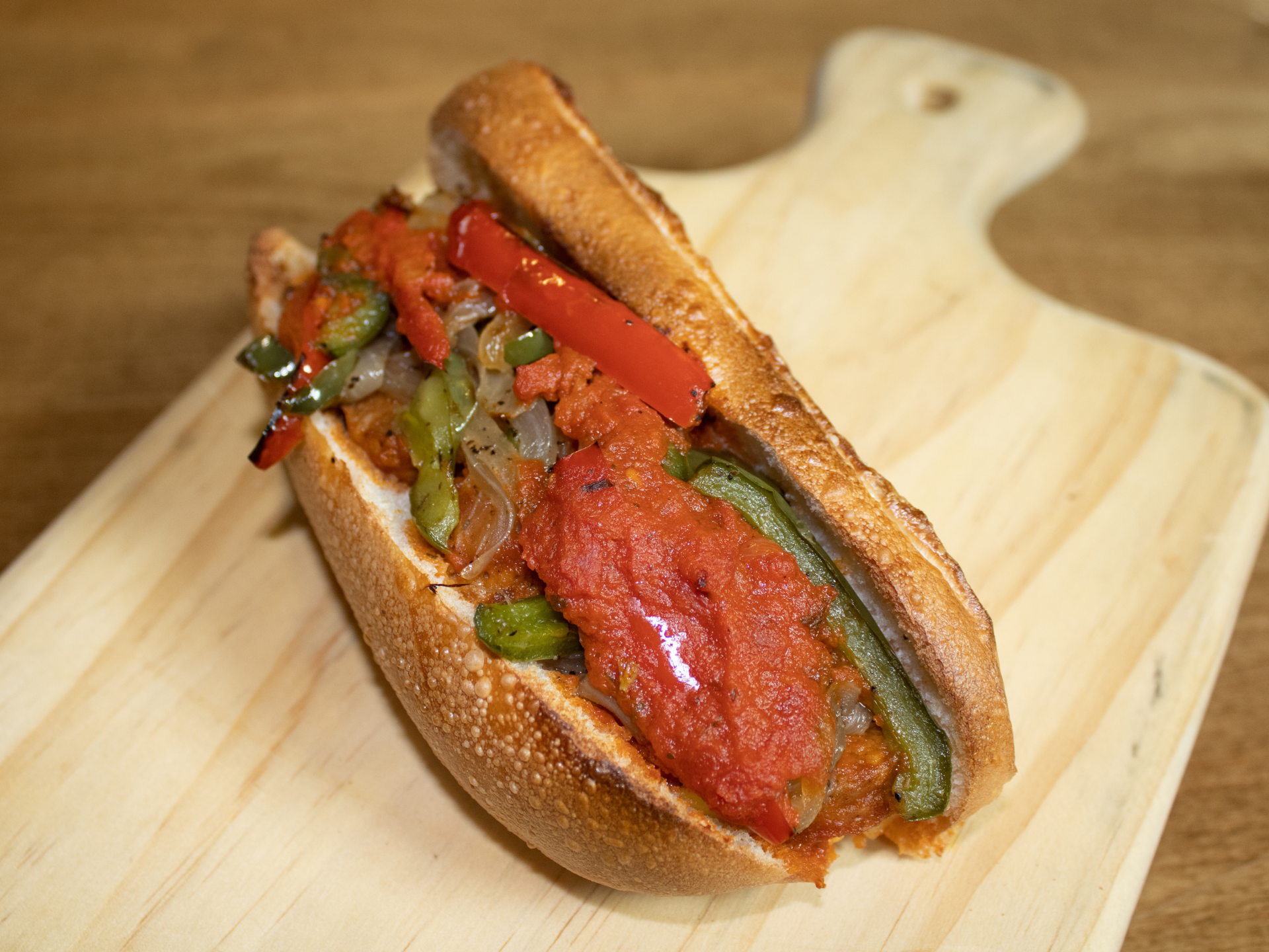 Vegan Sausage sandwich